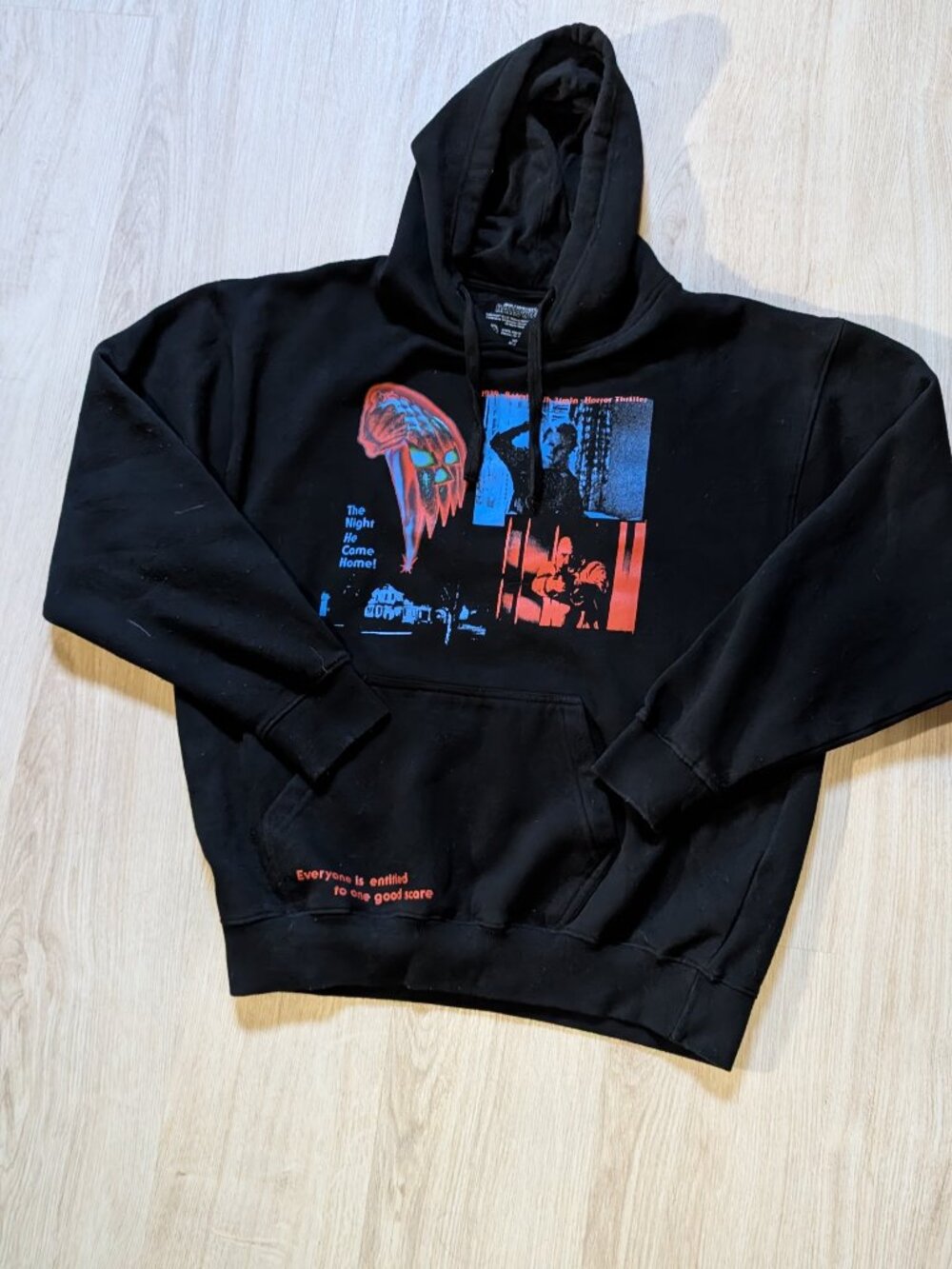 John Carpenter's Halloween Hoodie Red & Blue Print Movie Sweater Men's M